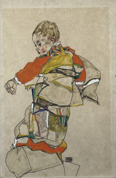 Portret van een kind door Egon Schiele